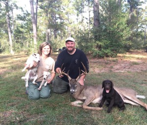 Riddock, Chigger, and Muddy recovered this buck in November 2014